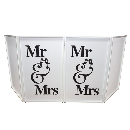 ProX Facade Enhancement Scrim Lycra DJ Facade Cover | Mr and Mrs | Single