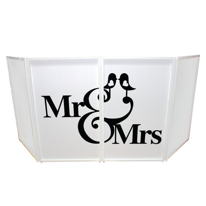 ProX Facade Enhancement Scrim Lycra DJ Facade Cover | Mr and Mrs | Set of 2