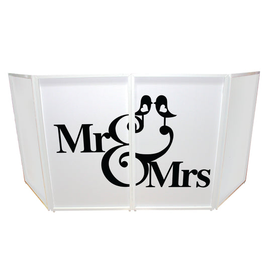ProX Facade Enhancement Scrim Lycra DJ Facade Cover | Mr and Mrs | Set of 2