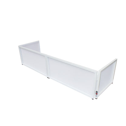 ProX Tabletop DJ Facade 4-Panel Foldable Booth With Scrims | White