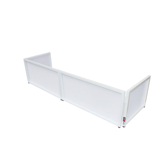ProX Tabletop DJ Facade 4-Panel Foldable Booth With Scrims | White
