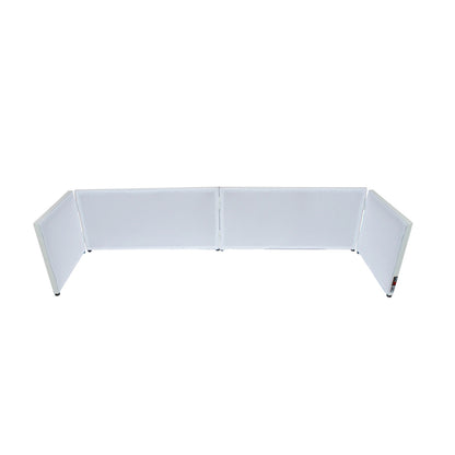 ProX Tabletop DJ Facade 4-Panel Foldable Booth With Scrims | White