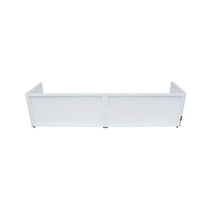ProX Tabletop DJ Facade 4-Panel Foldable Booth With Scrims | White