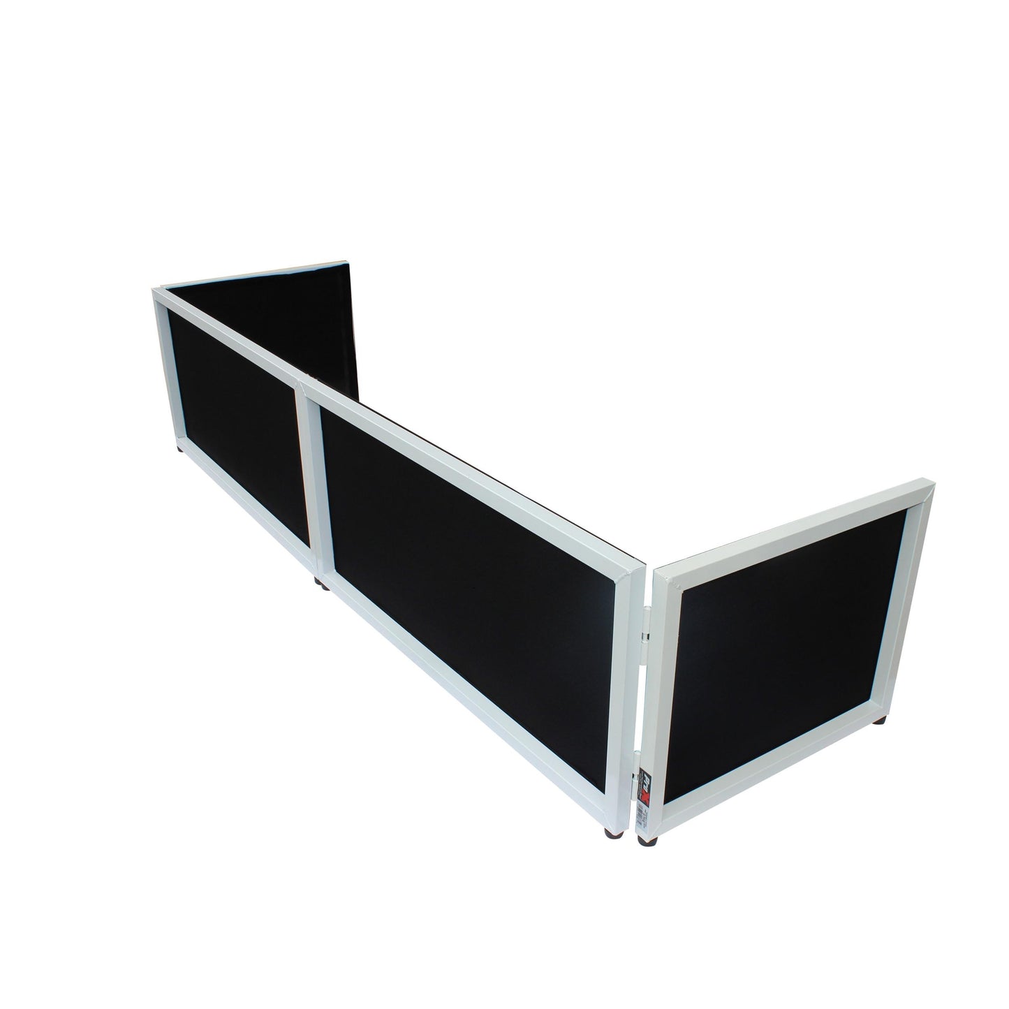 ProX Tabletop DJ Facade 4-Panel Foldable Booth With Scrims | White