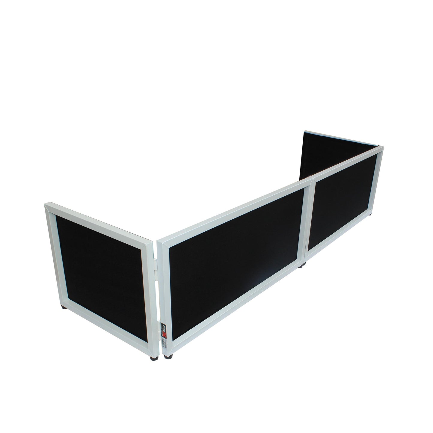 ProX Tabletop DJ Facade 4-Panel Foldable Booth With Scrims | White