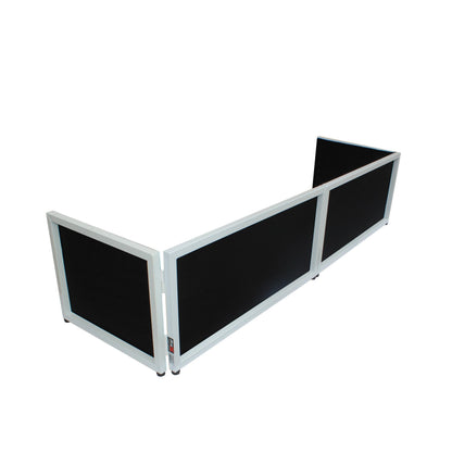 ProX Tabletop DJ Facade 4-Panel Foldable Booth With Scrims | White