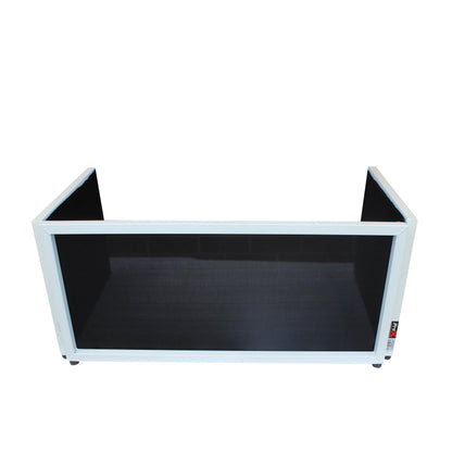 ProX Tabletop DJ Facade 4-Panel Foldable Booth With Scrims | White