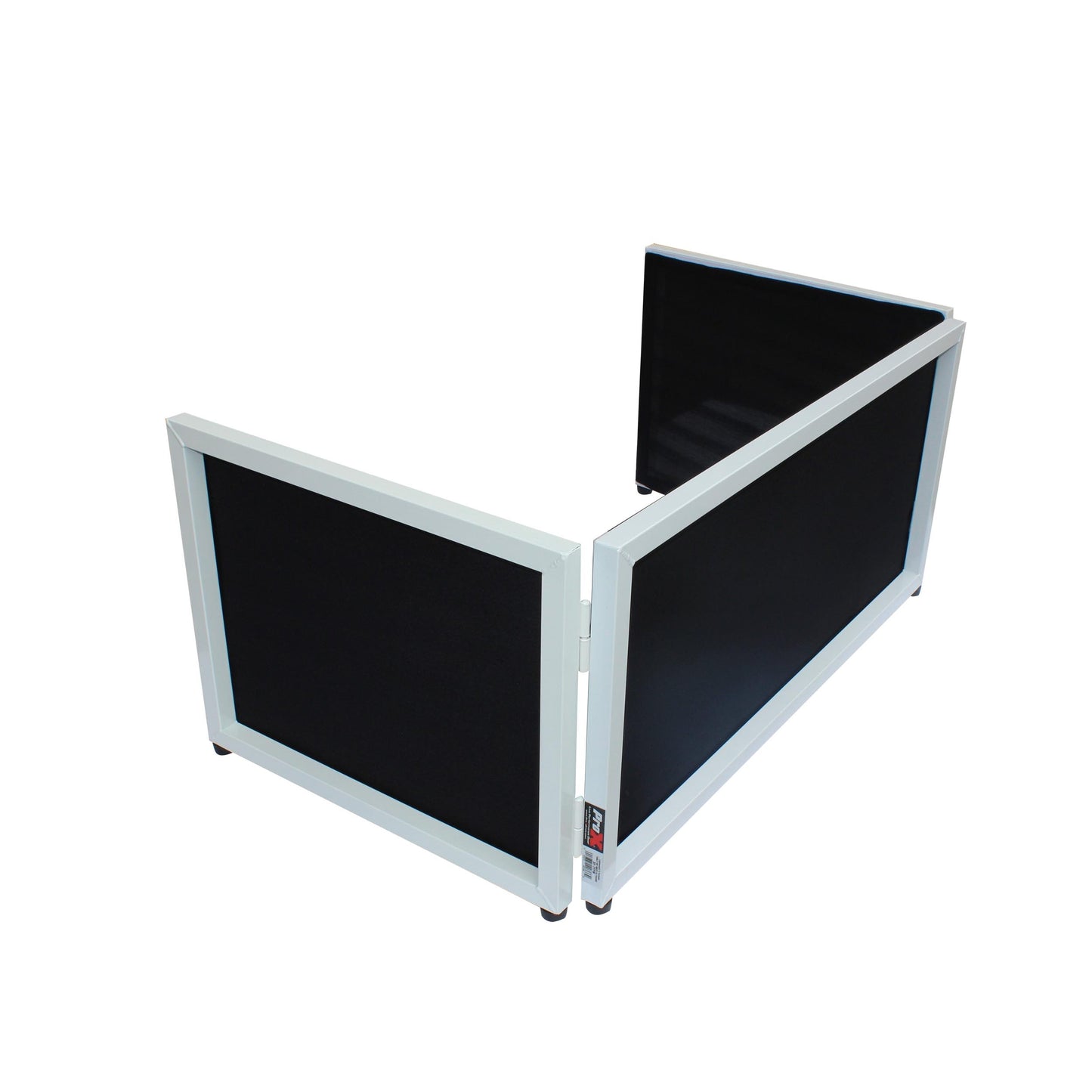 ProX Tabletop DJ Facade 4-Panel Foldable Booth With Scrims | White