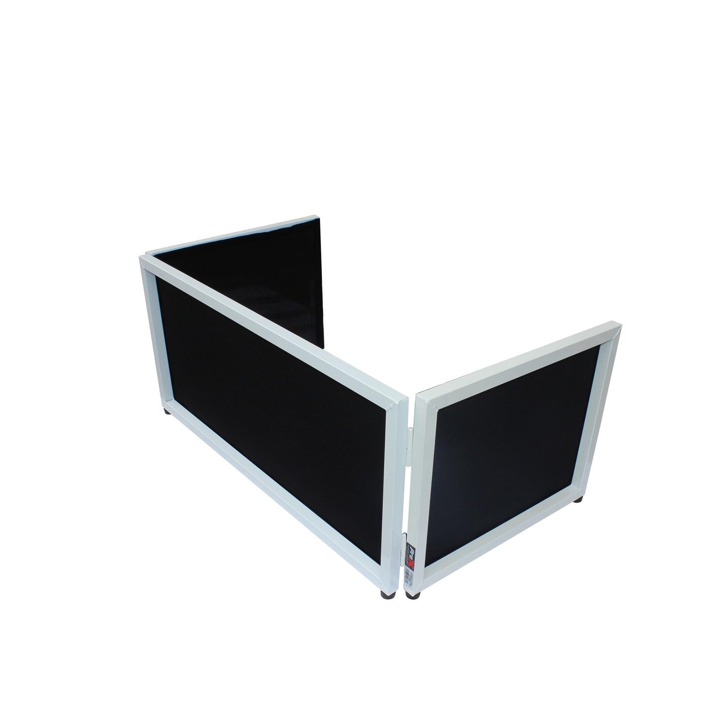 ProX Tabletop DJ Facade 4-Panel Foldable Booth With Scrims | White