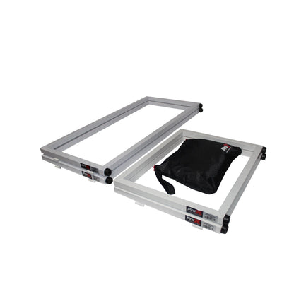 ProX Tabletop DJ Facade 4-Panel Foldable Booth With Scrims | White