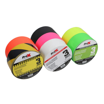 ProX XGF-360BLK 3" Matte Black Commercial Grade Gaffer Tape