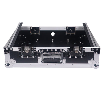 ProX 19" Slant Mixer Flight Case ATA Road Case With Laptop Shelf | 8U | Black/Silver