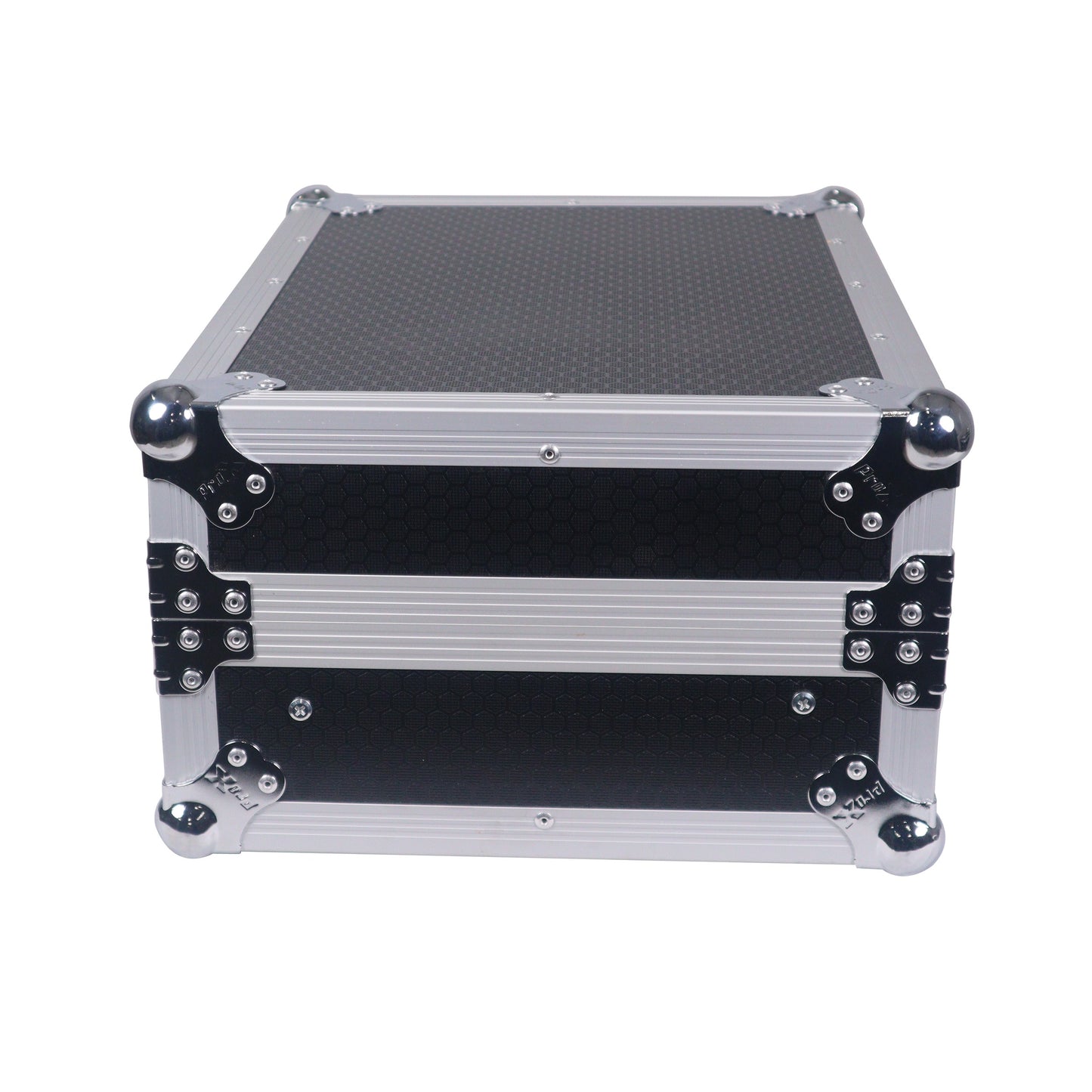 ProX 19" Slant Mixer Flight Case ATA Road Case With Laptop Shelf | 8U | Black/Silver