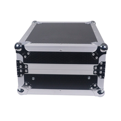 ProX 19" Slant Mixer Flight Case ATA Road Case With Laptop Shelf | 8U | Black/Silver