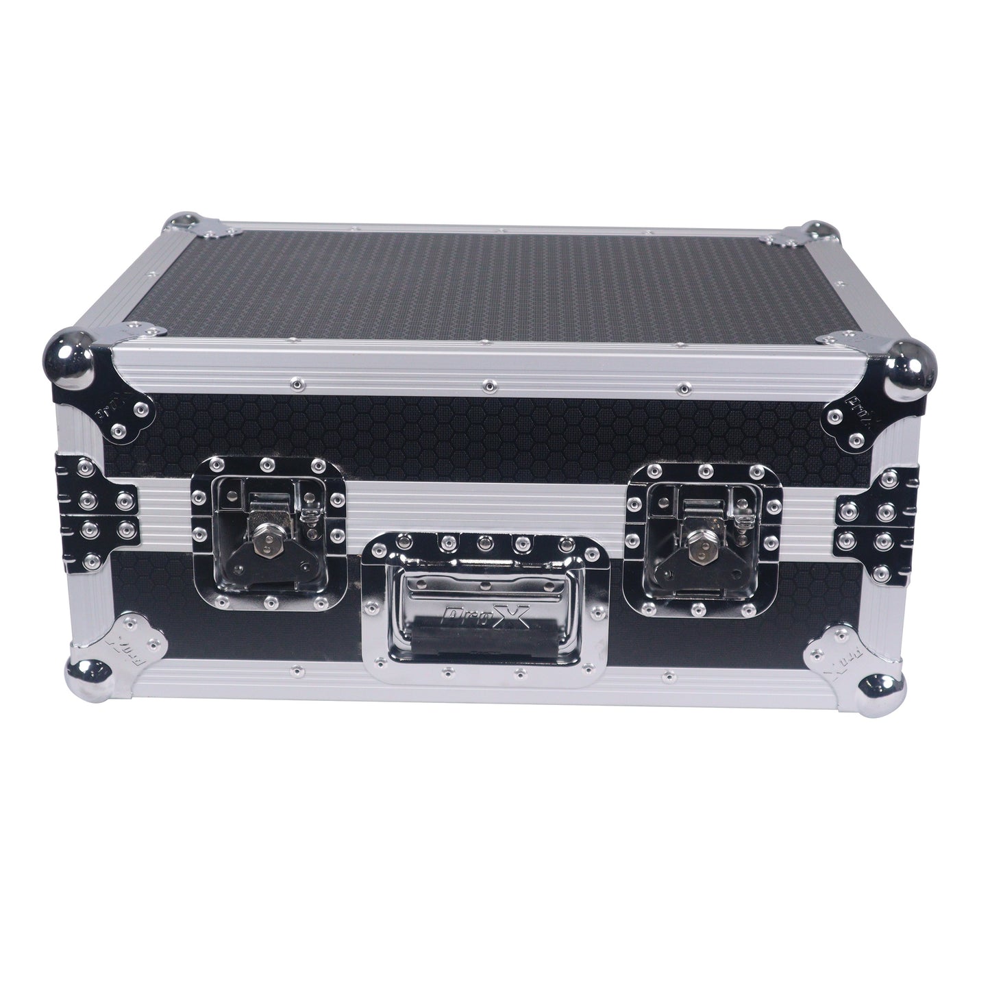 ProX 19" Slant Mixer Flight Case ATA Road Case With Laptop Shelf | 8U | Black/Silver