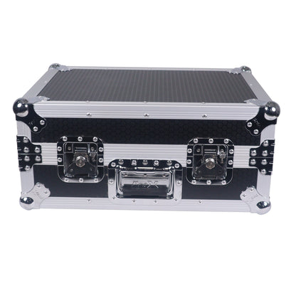 ProX 19" Slant Mixer Flight Case ATA Road Case With Laptop Shelf | 8U | Black/Silver