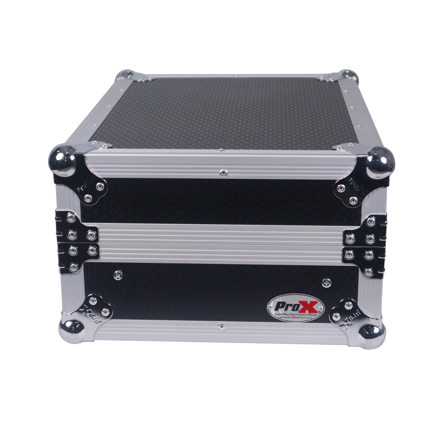 ProX 19" Slant Mixer Flight Case ATA Road Case With Laptop Shelf | 8U | Black/Silver
