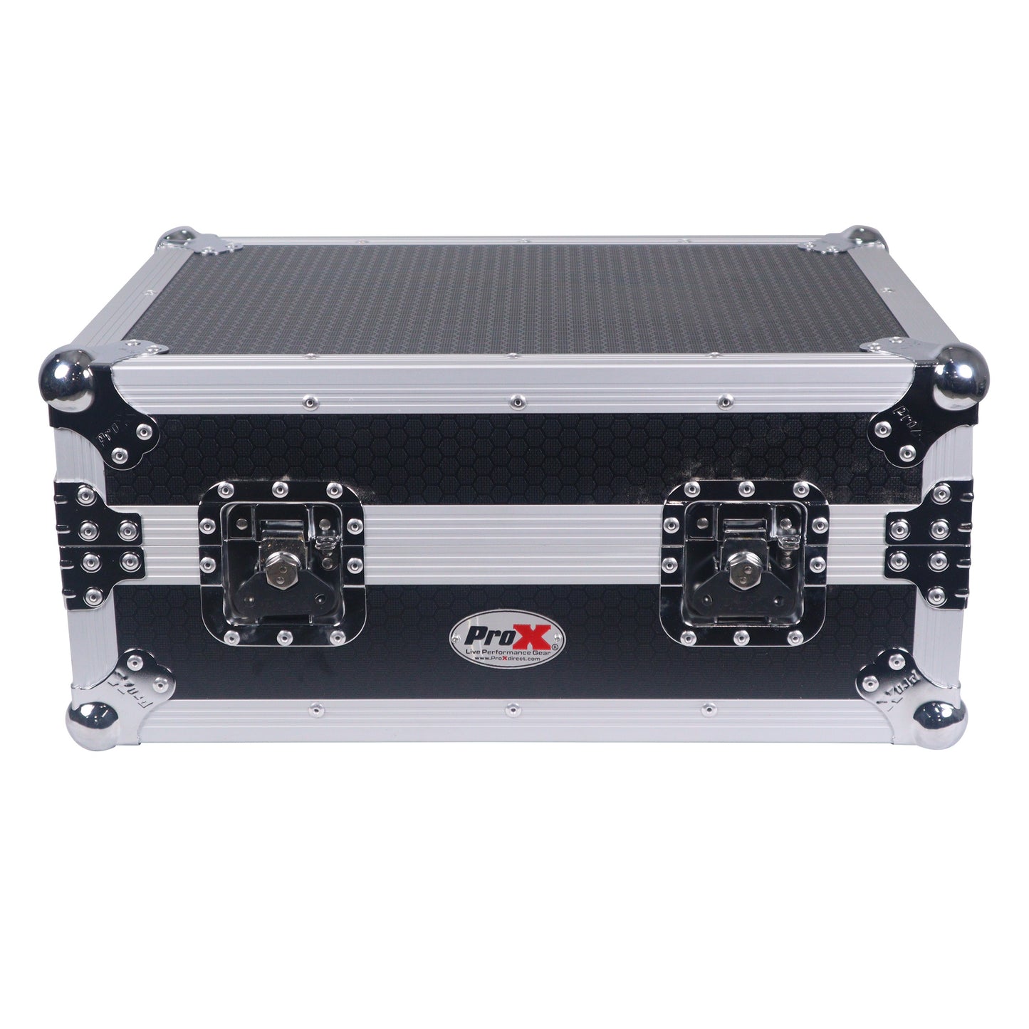 ProX 19" Slant Mixer Flight Case ATA Road Case With Laptop Shelf | 8U | Black/Silver