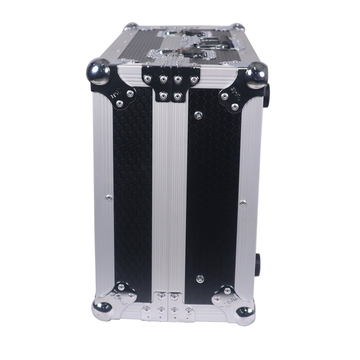 ProX 19" Slant Mixer Flight Case ATA Road Case With Laptop Shelf | 8U | Black/Silver
