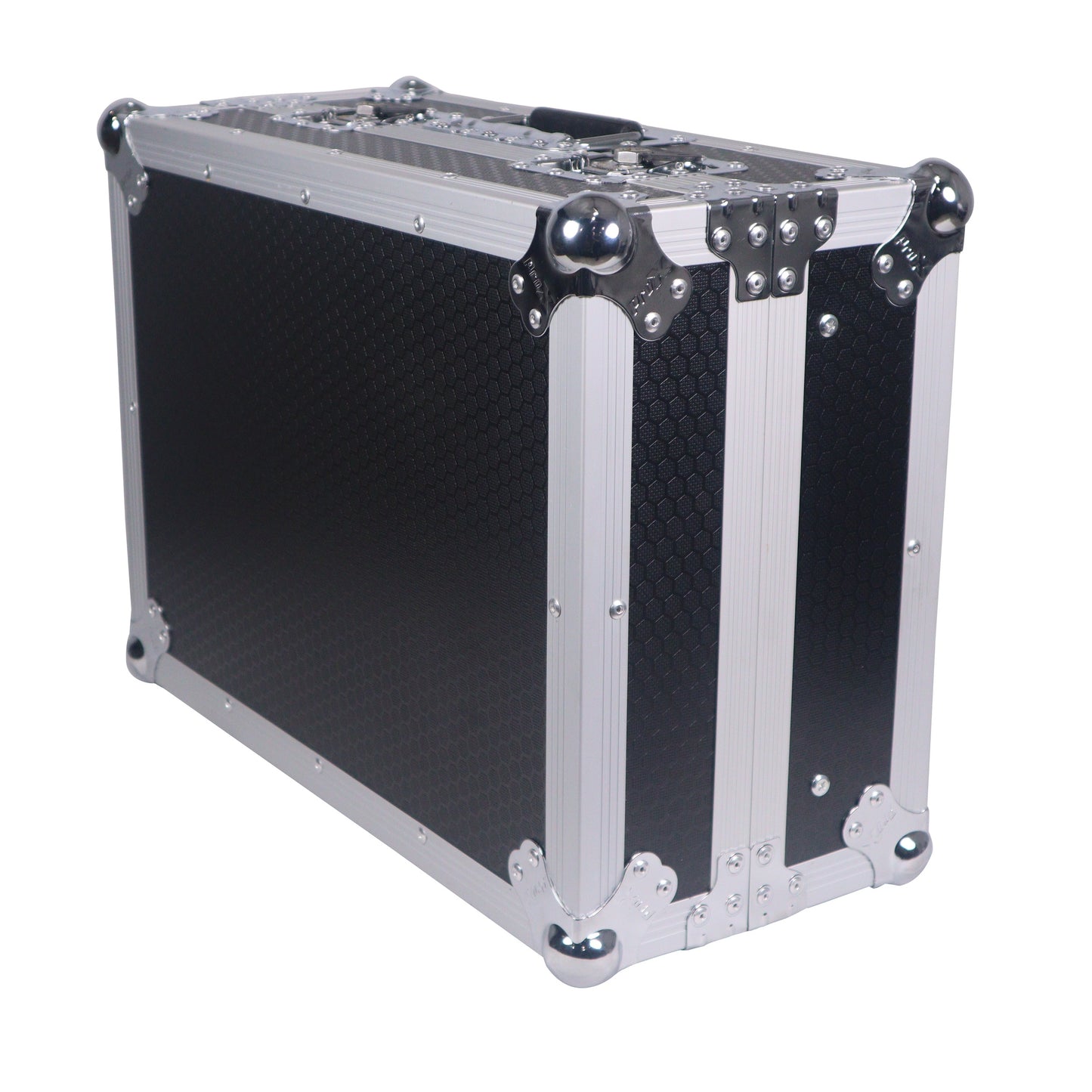 ProX 19" Slant Mixer Flight Case ATA Road Case With Laptop Shelf | 8U | Black/Silver