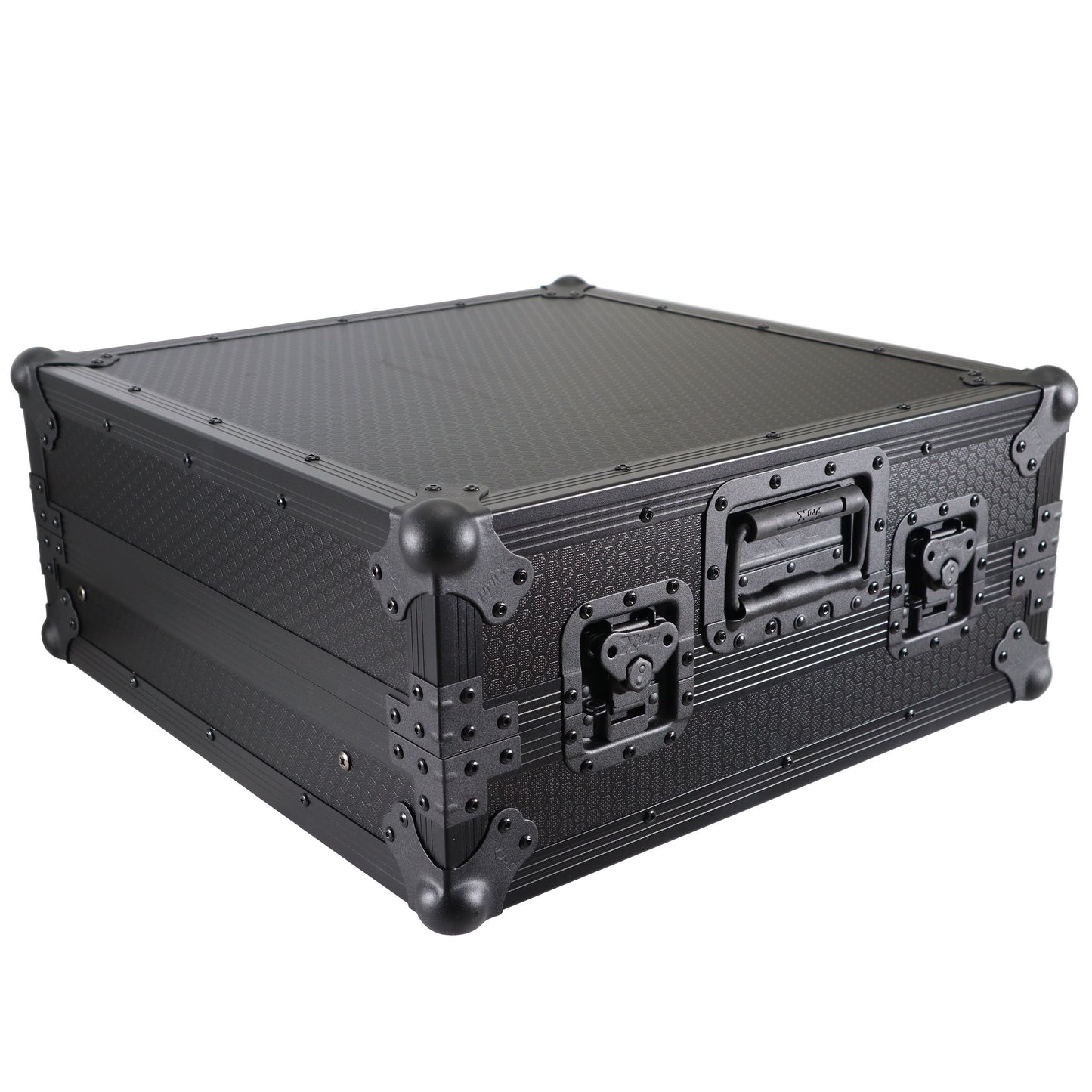 ProX 19" Slant Mixer Flight Case ATA Road Case With Laptop Shelf | 10U | Black on Black