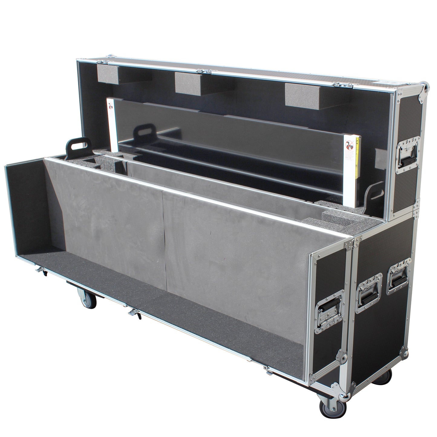 ProX Universal Dual Flat Panel Monitor Flight Case ATA Road Case | 55 in to 70 in