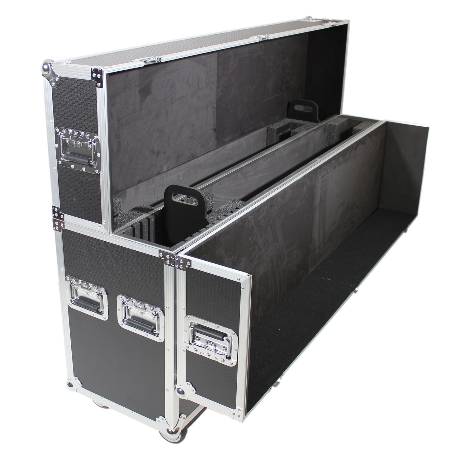 ProX Universal Dual Flat Panel Monitor Flight Case ATA Road Case | 55 in to 70 in