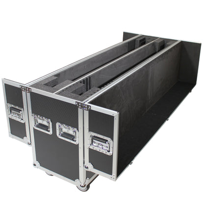 ProX Universal Dual Flat Panel Monitor Flight Case ATA Road Case | 55 in to 70 in