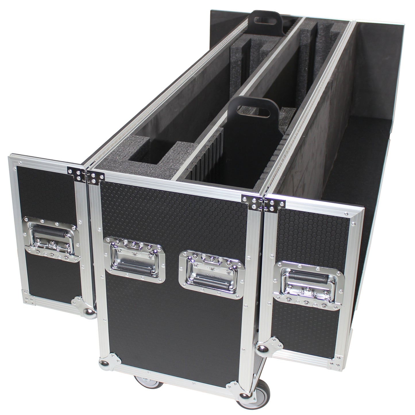 ProX Universal Dual Flat Panel Monitor Flight Case ATA Road Case | 55 in to 70 in