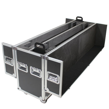 ProX Universal Dual Flat Panel Monitor Flight Case ATA Road Case | 55 in to 70 in