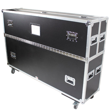 ProX Universal Dual Flat Panel Monitor Flight Case ATA Road Case | 55 in to 70 in