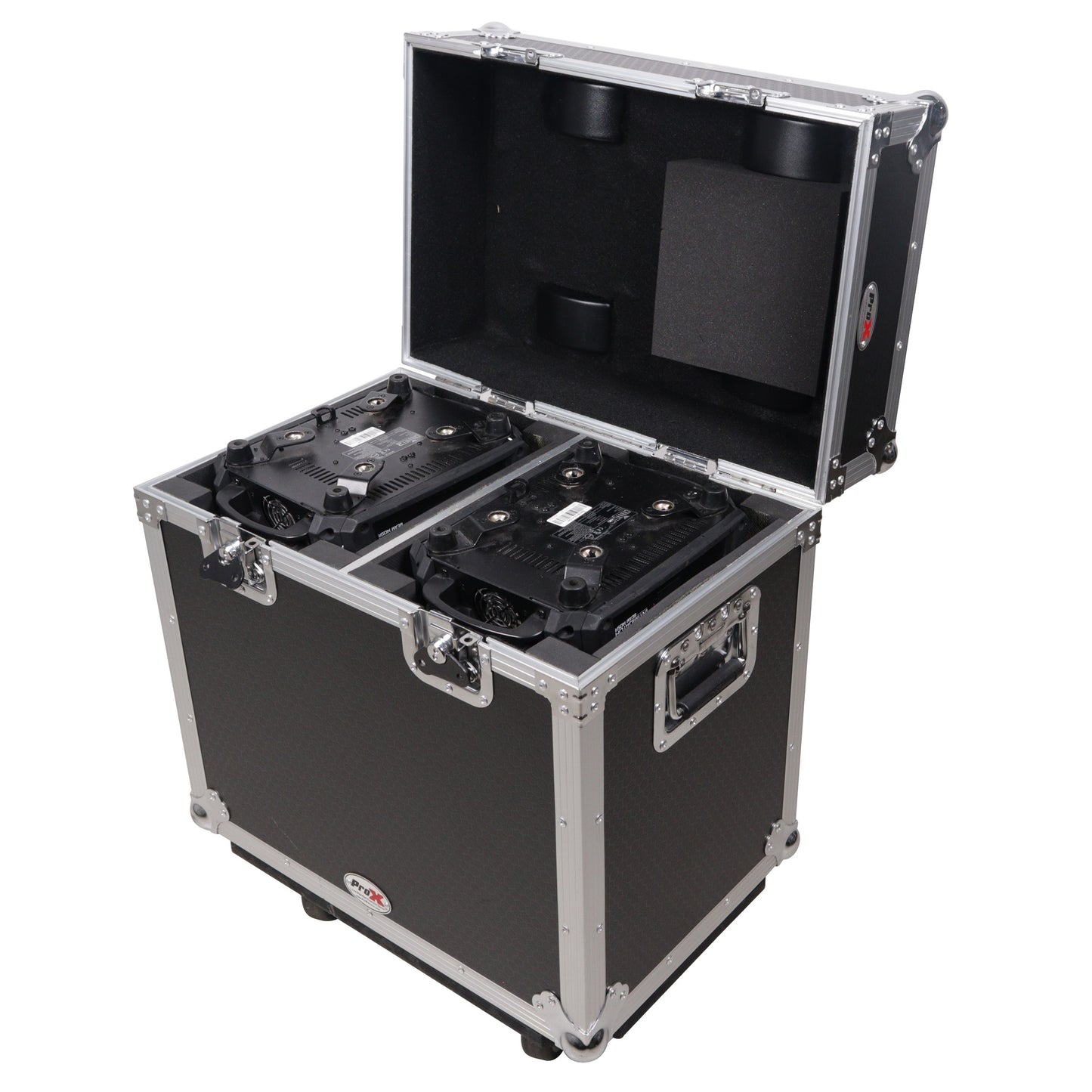 ProX XS-MH16X2W Moving Head Flight Case for 2 Units With Casters