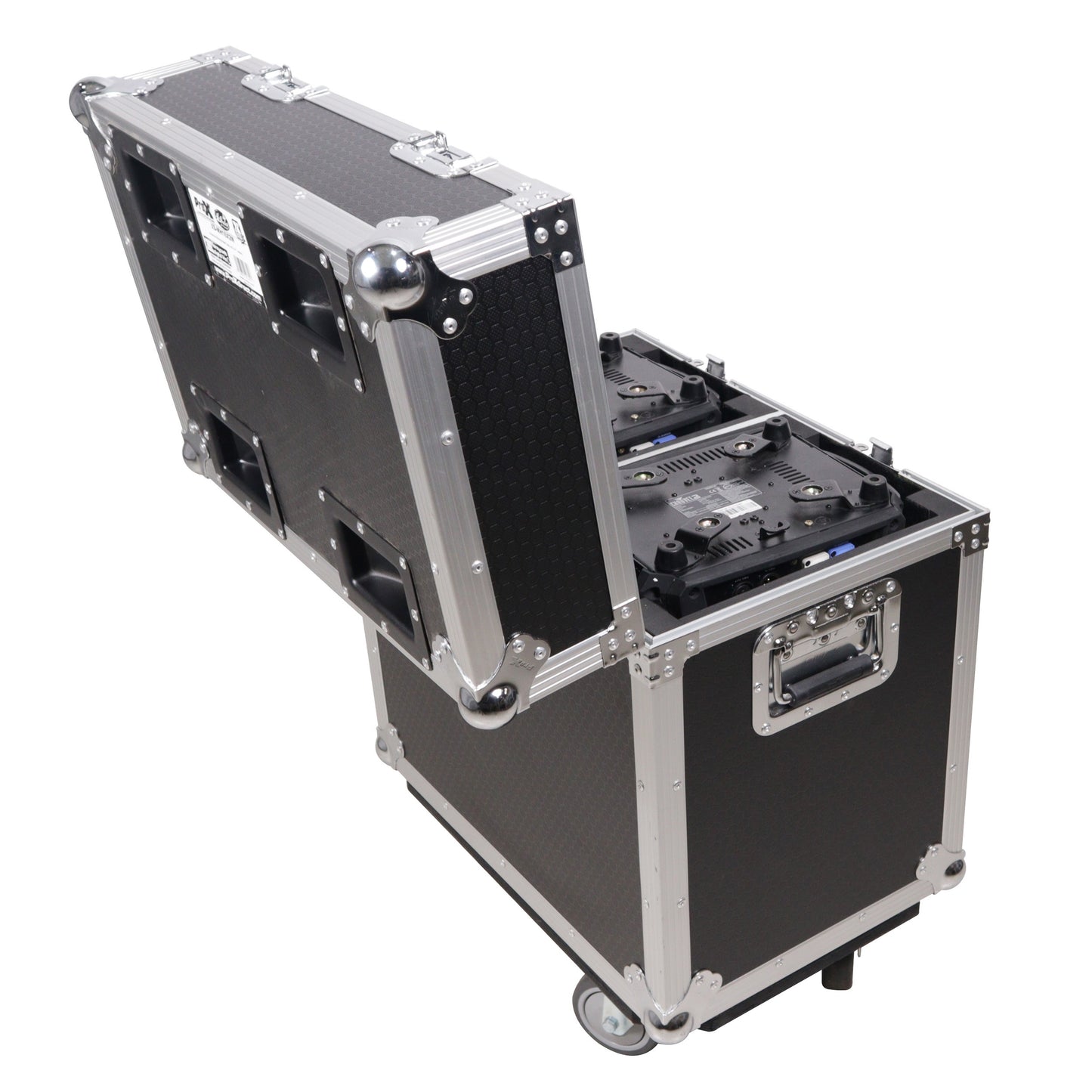 ProX XS-MH16X2W Moving Head Flight Case for 2 Units With Casters