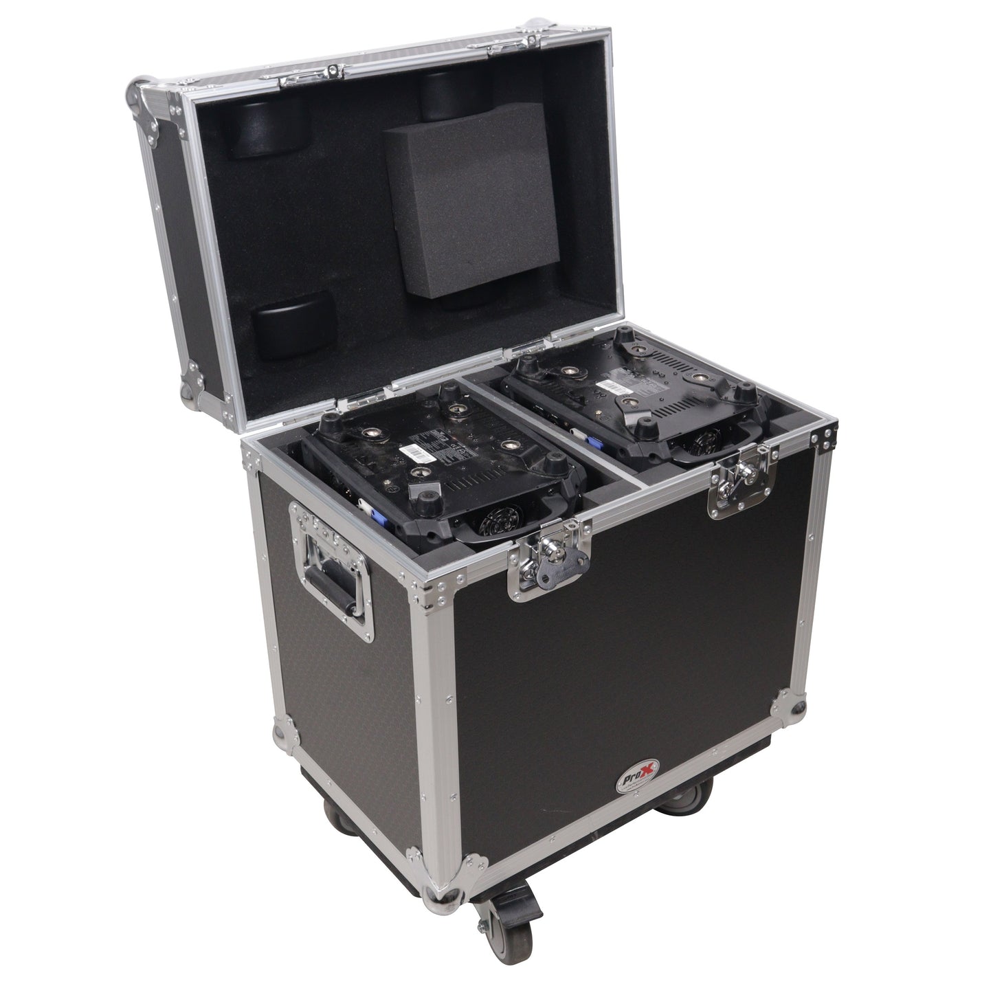 ProX XS-MH16X2W Moving Head Flight Case for 2 Units With Casters