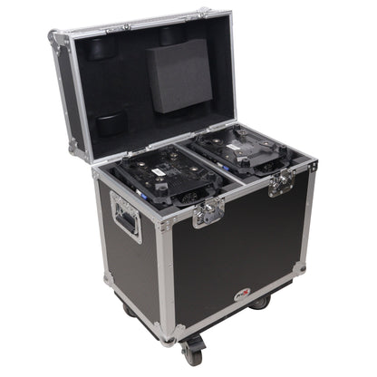ProX XS-MH16X2W Moving Head Flight Case for 2 Units With Casters