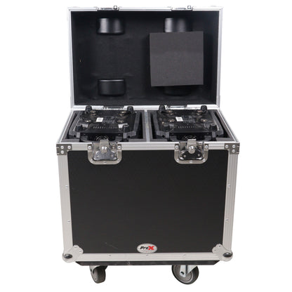 ProX XS-MH16X2W Moving Head Flight Case for 2 Units With Casters