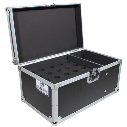 ProX Microphone Accessory Case ATA Flight Case For Mic Storage | 20-mic storage