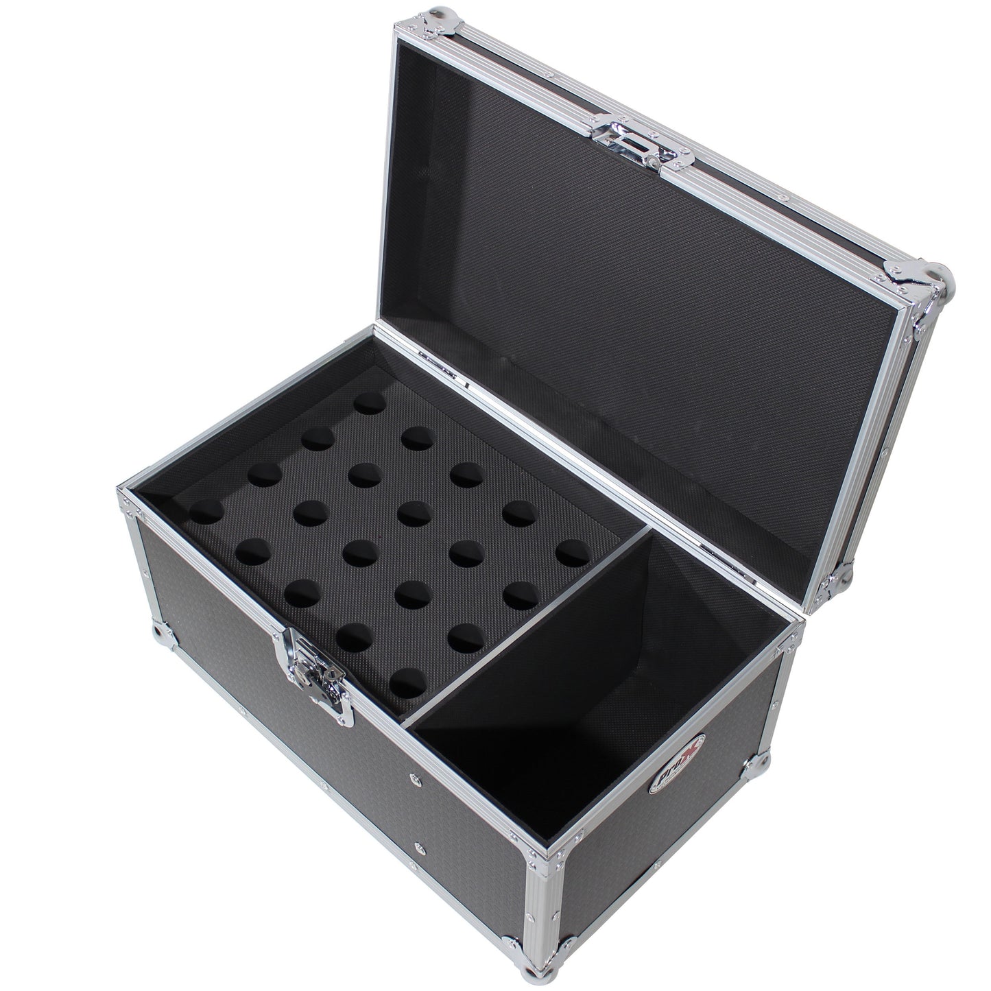 ProX Microphone Accessory Case ATA Flight Case For Mic Storage | 20-mic storage