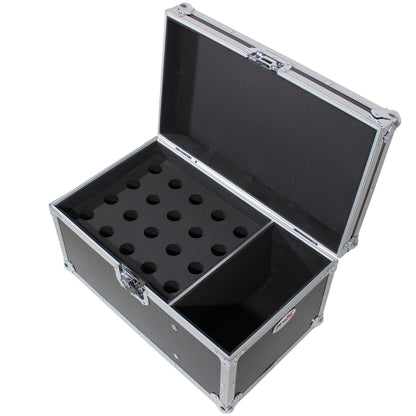 ProX Microphone Accessory Case ATA Flight Case For Mic Storage | 20-mic storage