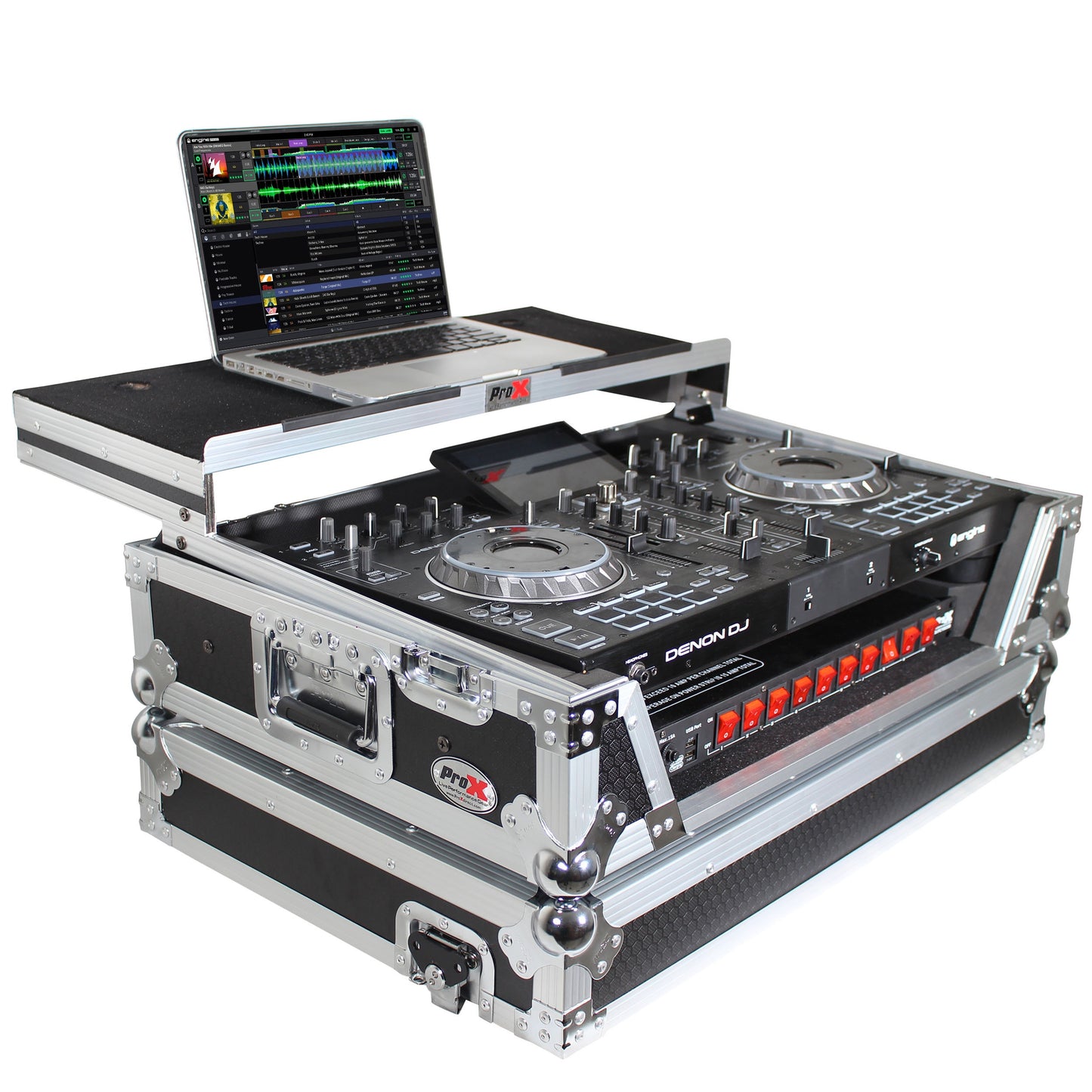76269_ProX-ATA-Flight-Case-for-Denon-PRIME-2-DJ-Controller-With-Laptop-Shelf-_-Silver-on-Black_ALT03sqr