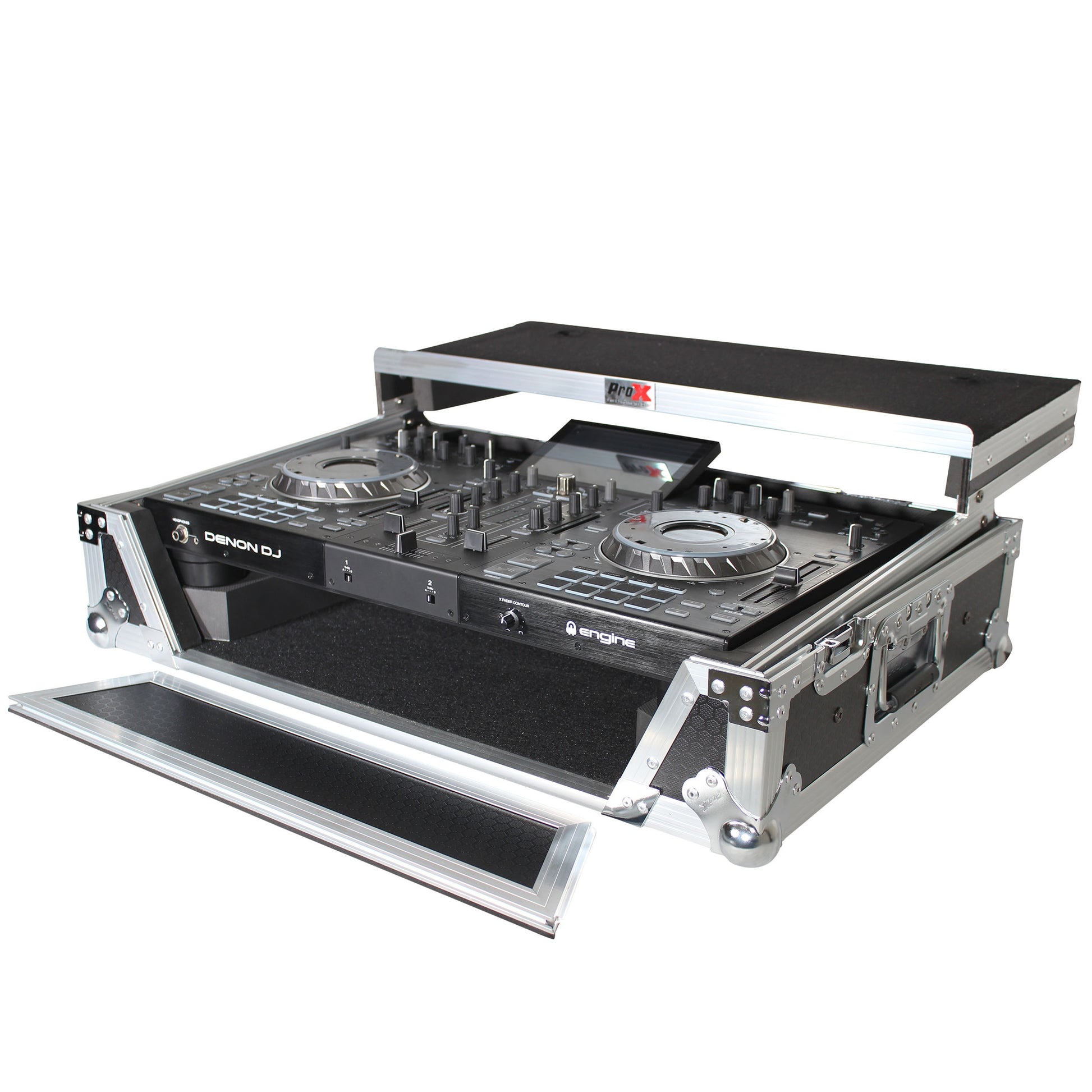 76269_ProX-ATA-Flight-Case-for-Denon-PRIME-2-DJ-Controller-With-Laptop-Shelf-_-Silver-on-Black_ALT05sqr