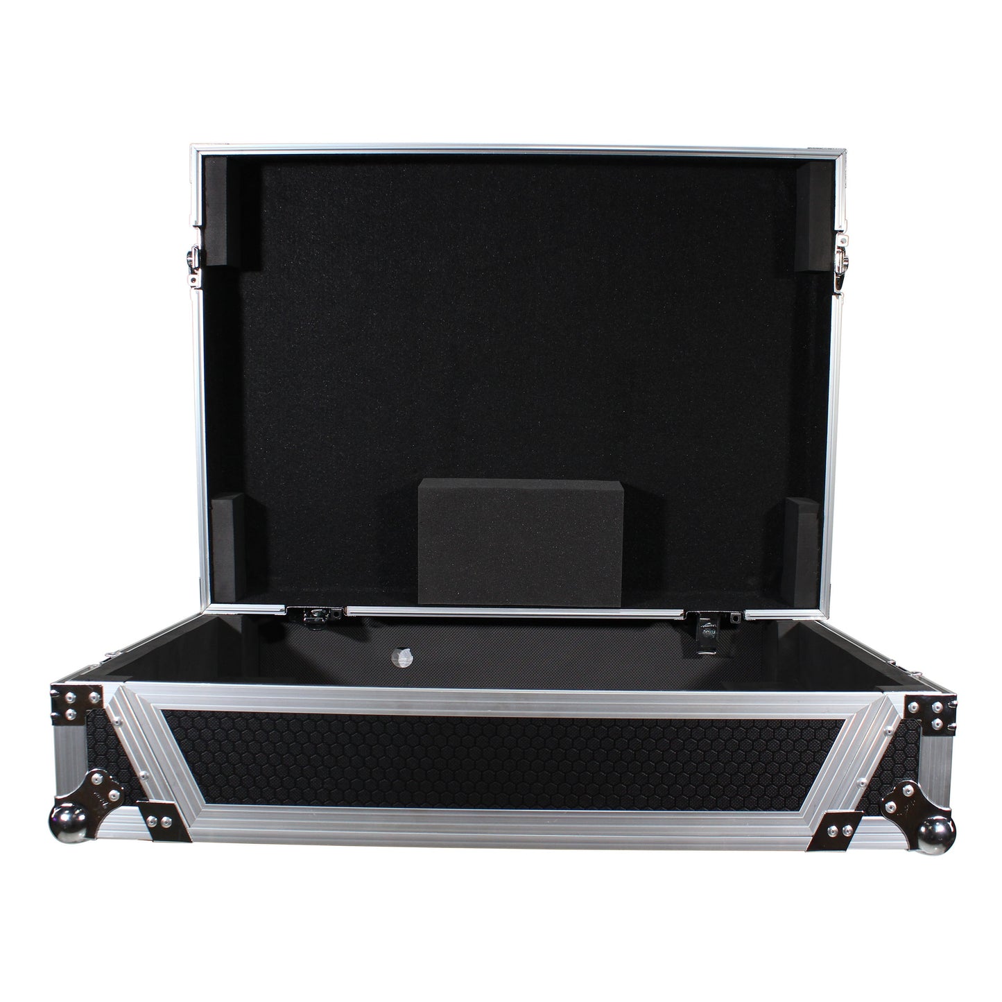 ProX ATA Flight Case for Denon PRIME 4 DJ Controller With Rack | Silver on Black