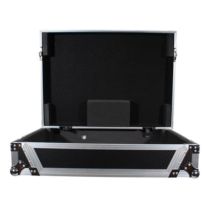 ProX ATA Flight Case for Denon PRIME 4 DJ Controller With Rack | Silver on Black