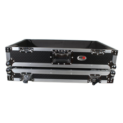 ProX ATA Flight Case for Denon PRIME 4 DJ Controller With Rack | Silver on Black