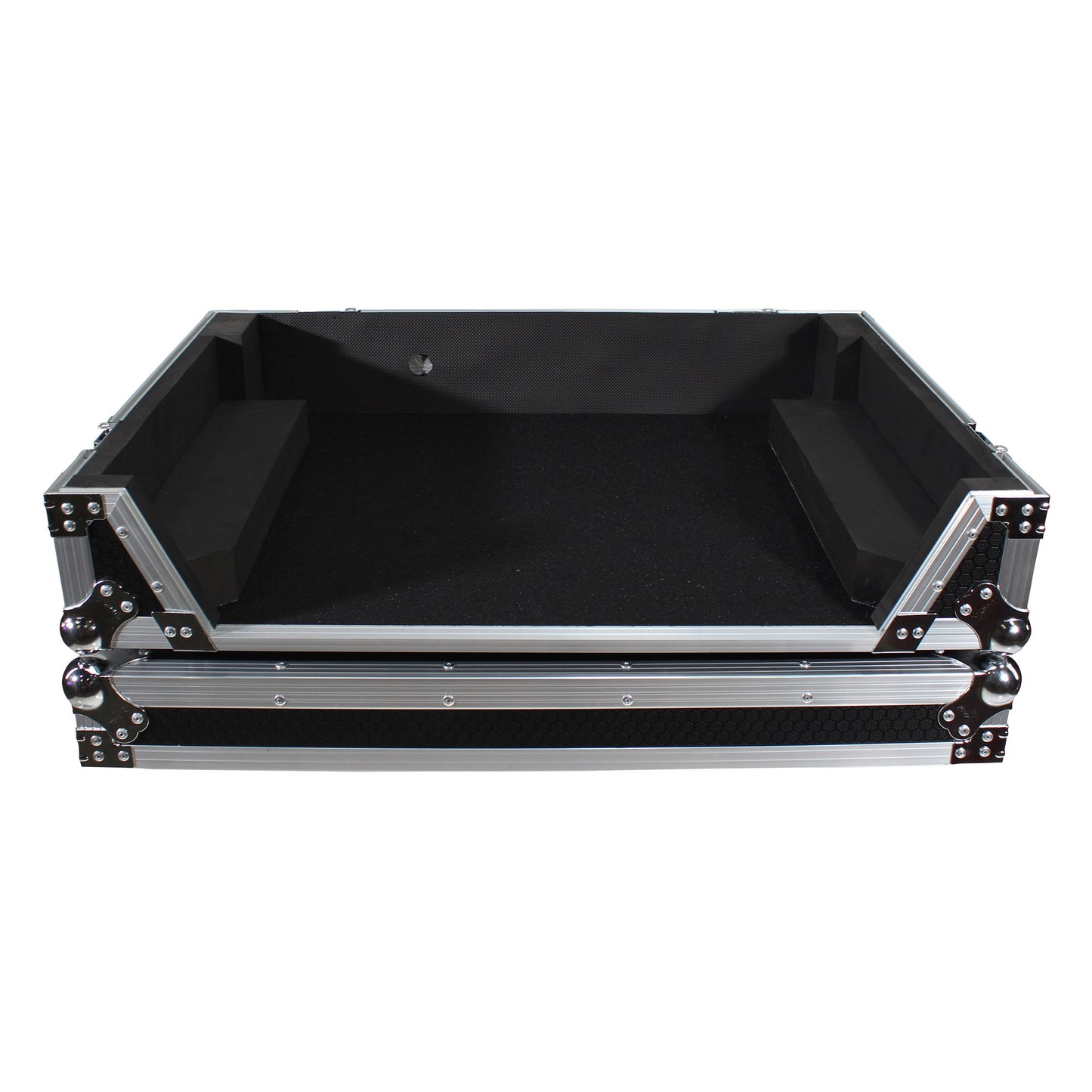 ProX ATA Flight Case for Denon PRIME 4 DJ Controller With Rack | Silver on Black
