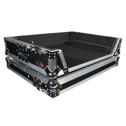 ProX ATA Flight Case for Denon PRIME 4 DJ Controller With Rack | Silver on Black