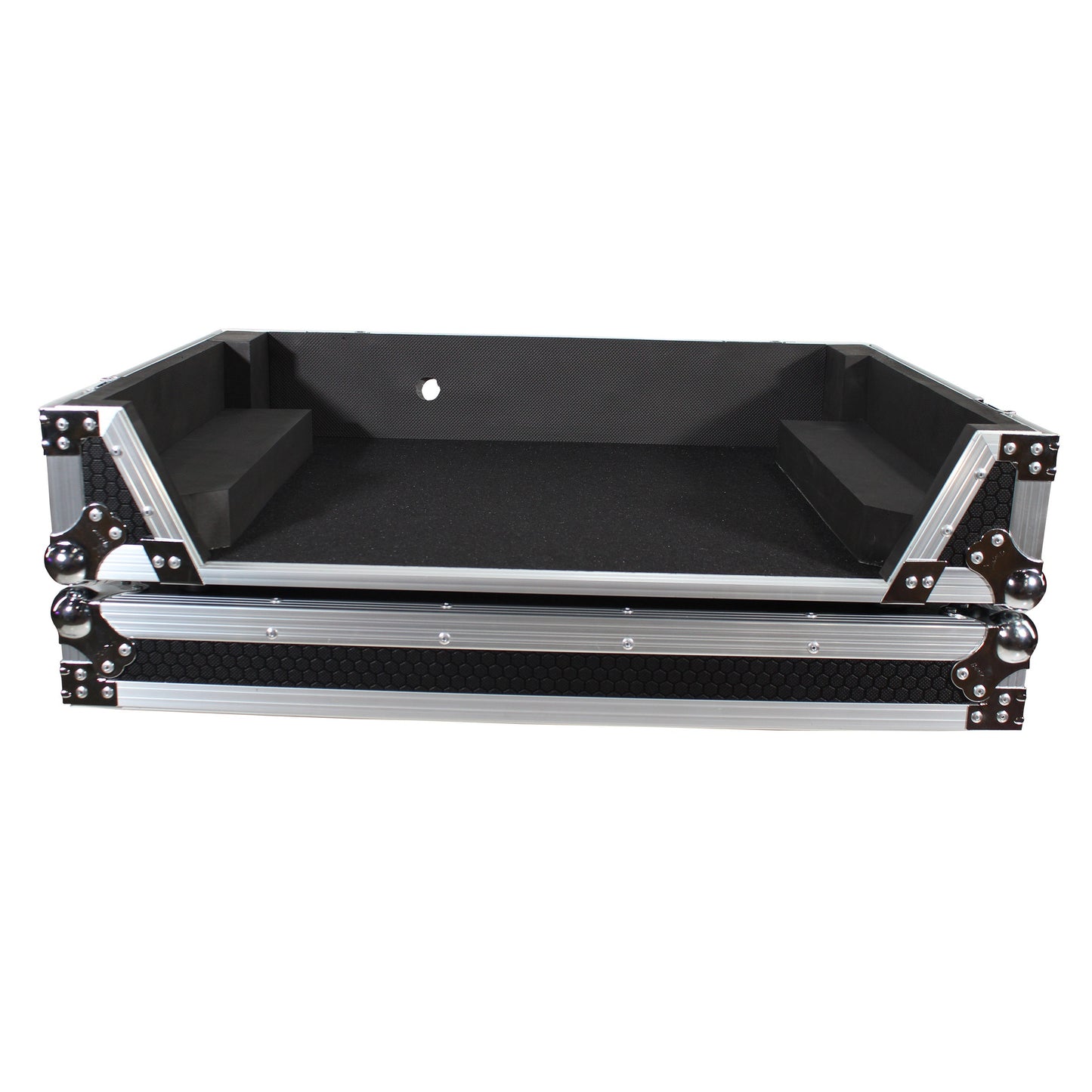 ProX ATA Flight Case for Denon PRIME 4 DJ Controller With Rack | Silver on Black