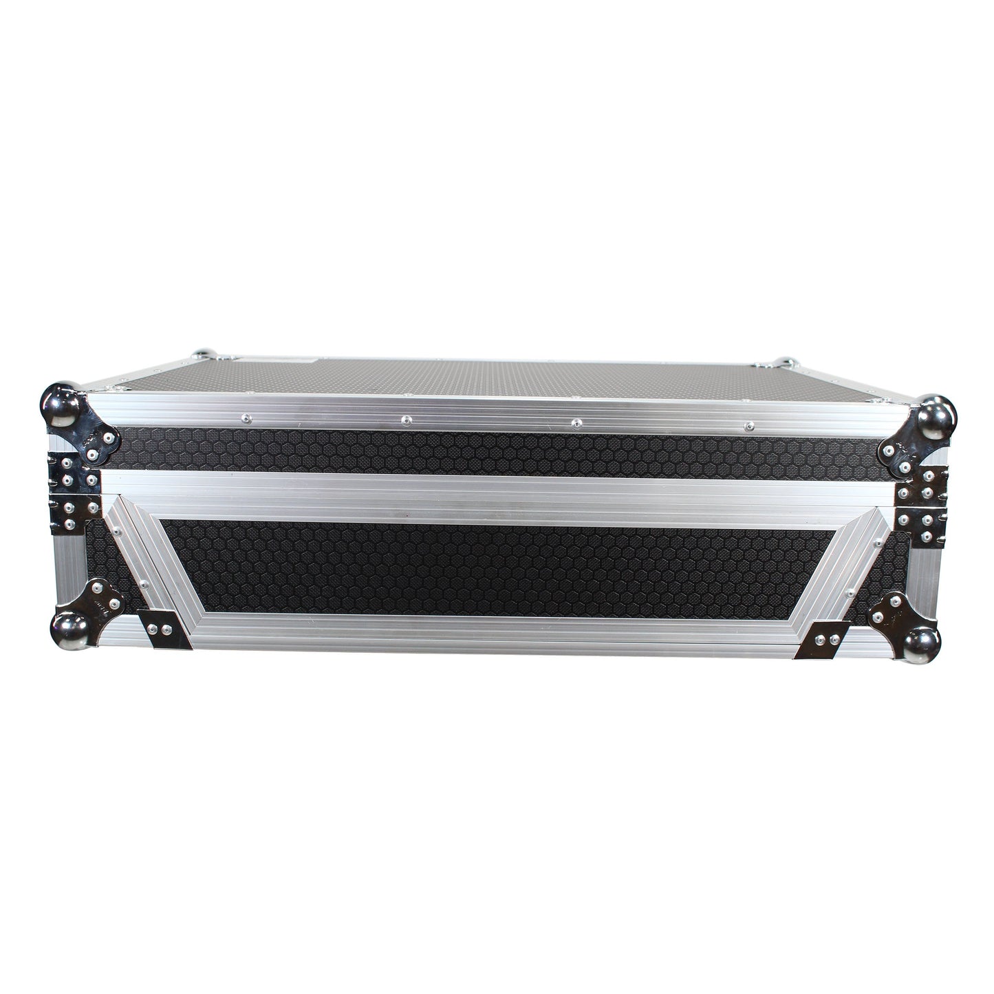 ProX ATA Flight Case for Denon PRIME 4 DJ Controller With Rack | Silver on Black