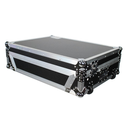 ProX ATA Flight Case for Denon PRIME 4 DJ Controller With Rack | Silver on Black