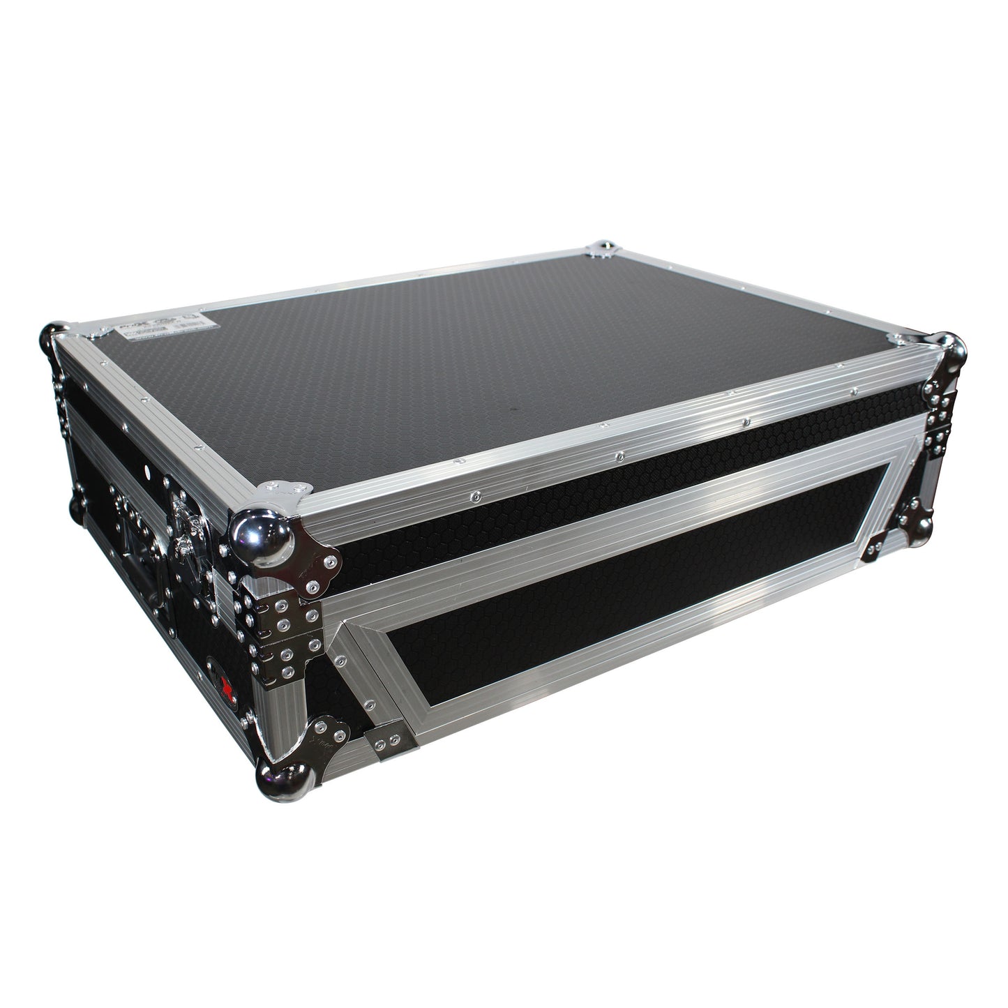 ProX ATA Flight Case for Denon PRIME 4 DJ Controller With Rack | Silver on Black